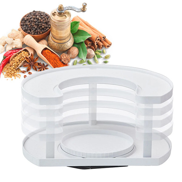 Спецовница Spice Spinner Two-Tiered Spice Organizer, Поворотная подставка для специй, Карусель для специй KY-22 Львов - изображение 11