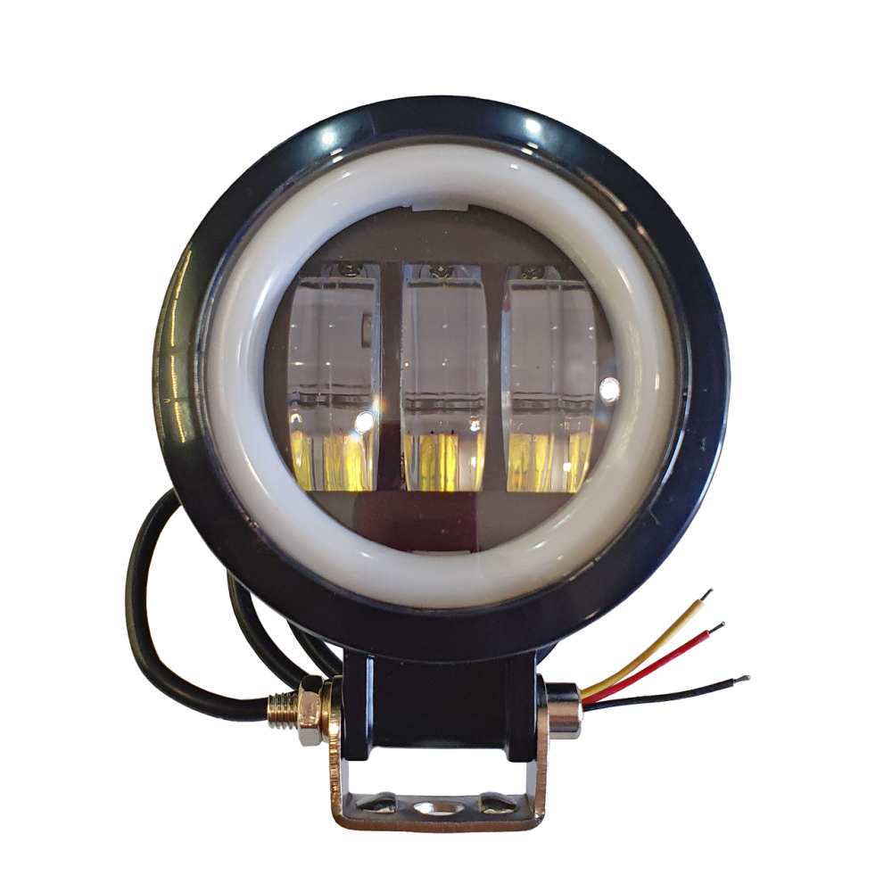 Фара світлодіодна LED противотуманная кругла 30W + LED кільце з чіткою світловий кордоном Мукачево - фото 10