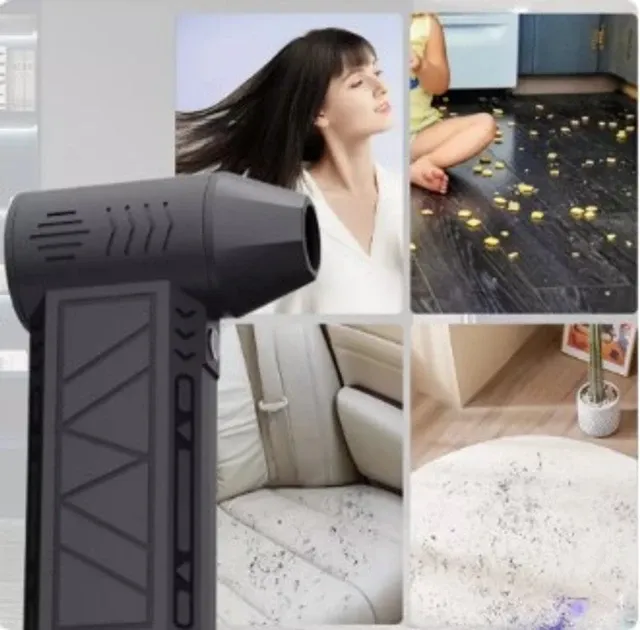 Акумуляторна міні повітродувка для очищення пилу 3 швидкості, LED підсвічування, портативна 230 г Одеса - фото 2