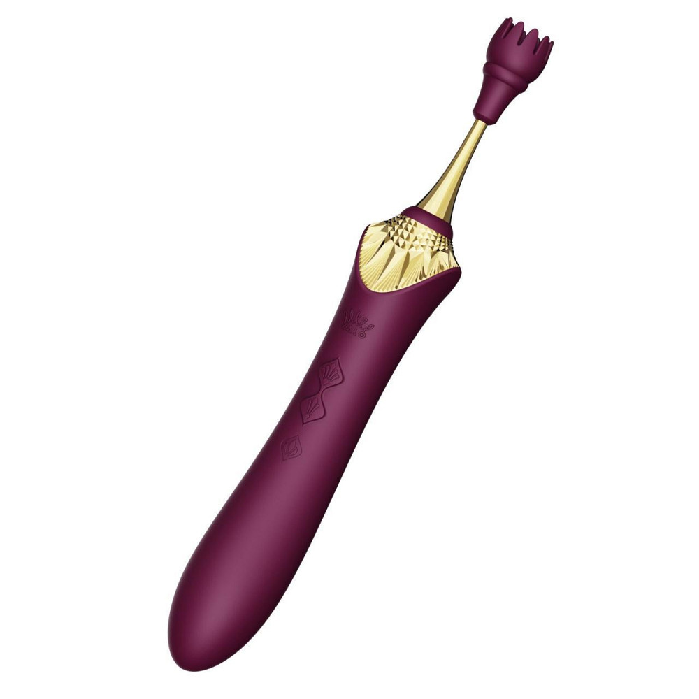 Мультифункциональный вибратор Zalo — Bess 2 Velvet Purple, 4 насадки, подогрев Sex Aura Киев - изображение 5