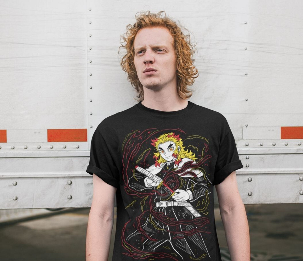 Футболка з аніме принтом Вбивця демонів оверсайз (S/M/L) Чорний AnimeJ0998 Дніпро - фото 3
