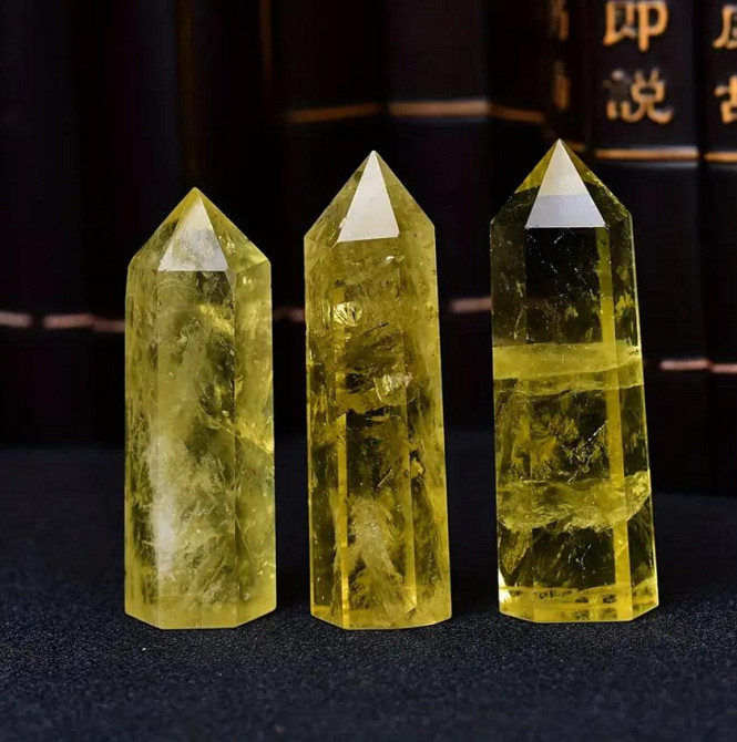 Натуральный обелиск из цитрина 7 см Столбик из натурального лимона, кристалл для энергии, богатства. Киев - изображение 2