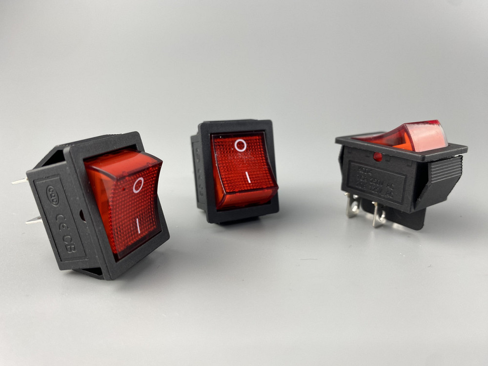 Перемикач клавішний червоний, 25 ммх31мм, 4 ніжки Мукачево - фото 10