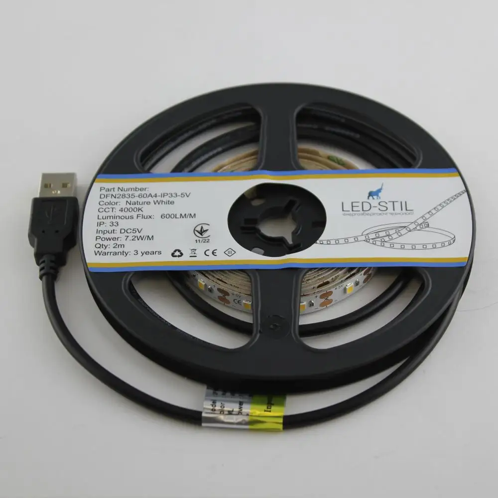 LED-STIL LED стрічка LED-STIL 4000K, 7.2 W, 2835, 60 шт, IP33, 5V Коломия - фото 4