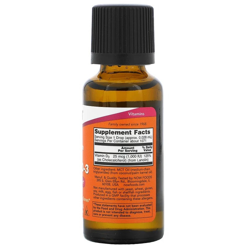 Рідкий вітамін D-3 сильної дії (Vitamin Liquid D3) 1000 MО 30 мл Київ - фото 2