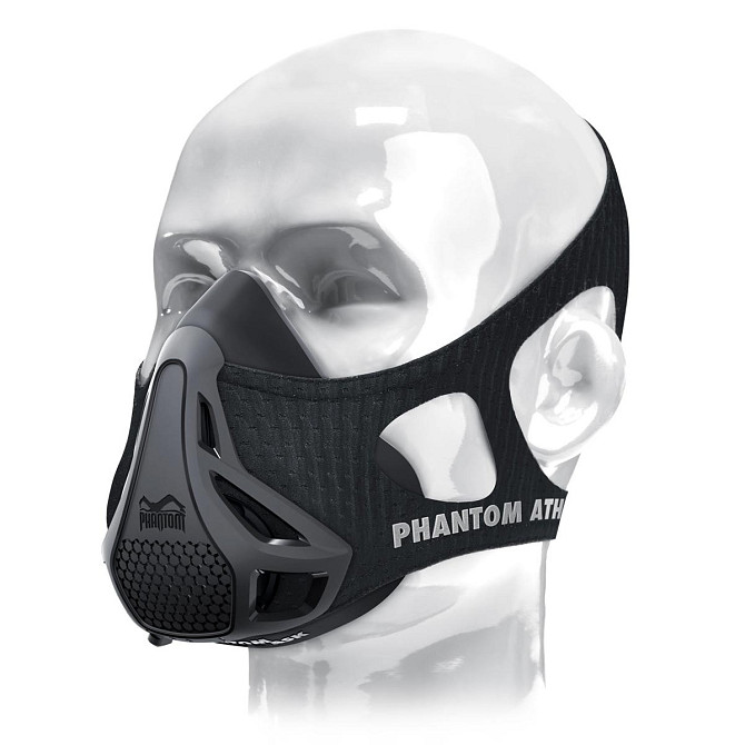 Маска для тренування дихання Phantom Training Mask Black M Кам'янське - фото 1