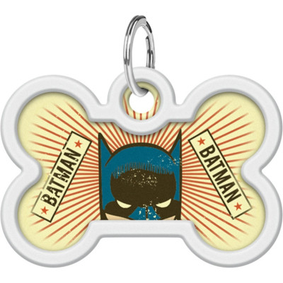 Адресник для животных WAUDOG Smart ID с QR паспортом "Бэтмен винтаж", кость 40х28 мм (0640-1008) Винница - изображение 2