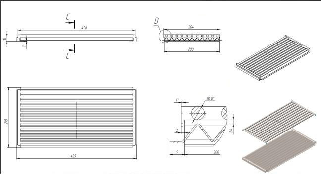 Решітка для грилів з нержавіючої сталі за індивідуальними розмірами GRILLI 710030 Код: 010030 Рівне - фото 1