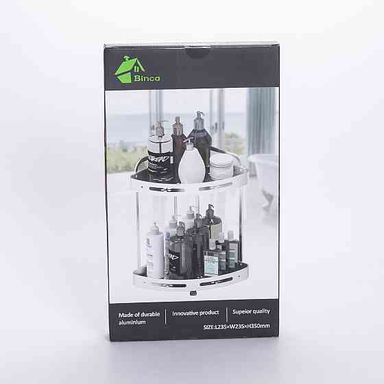 Yiwu Алюмінієва кутова полиця для ванної двоярусна універсальна HP-46-3 Коломыя