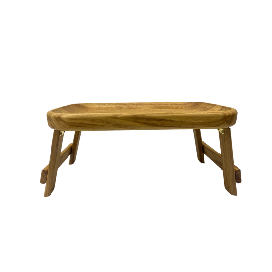 Стіл-таця для сніданку в ліжко дерев'яний, універсальний, дубовий, прямокутний 37х25 см Кам'янець-Подільський