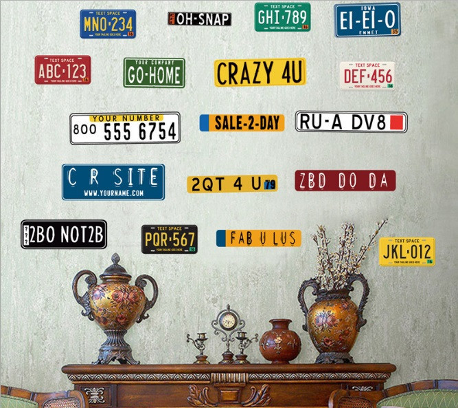 Виниловая наклейка на стену Номера авто Киев - изображение 6