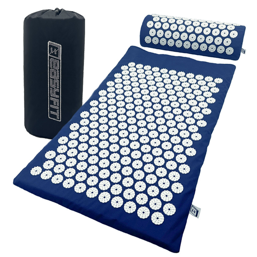 EasyFit Масажний килимок Easyfit з подушкою (аплікатор Кузнєцова) Синій з білим Київ - фото 1