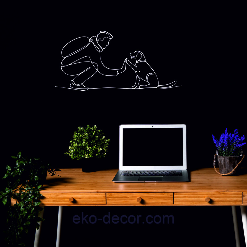 Декоративне настінне Панно «Домашний вихованець» Декор на стіну 50*23 см, Білий Київ - фото 8