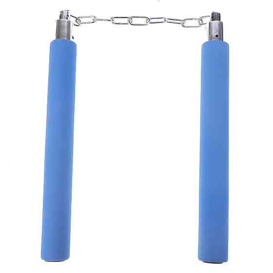 Безопасные нунчаки RESTEQ для тренировки, мягкие детские, Нунчаки с безопасным покрытием. Синие Киев