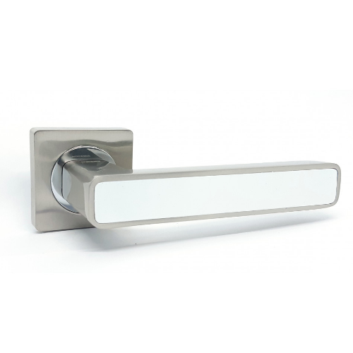 Ручка дверна на квадратній розетці R08.820 AL SN/CP-White KEDR Житомир