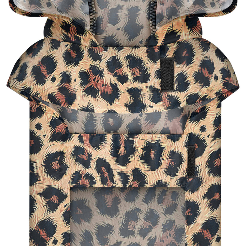 Дощовик-накидка з капюшоном для собак WAUDOG Clothes, малюнок "Леопард", XL, А 55-61 см, B 68-80 см, С 42-52 см Київ - фото 4