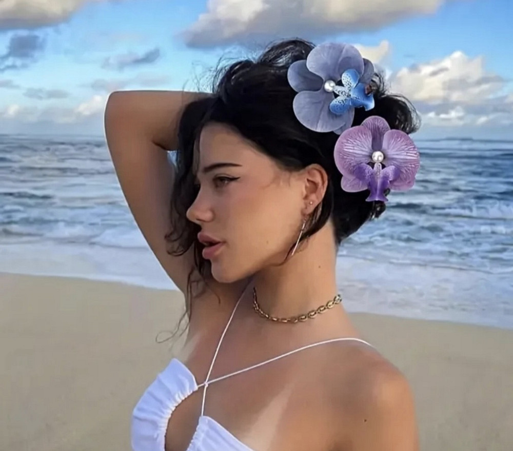 Затискач для волосся Орхідея Синій Сміла - фото 4