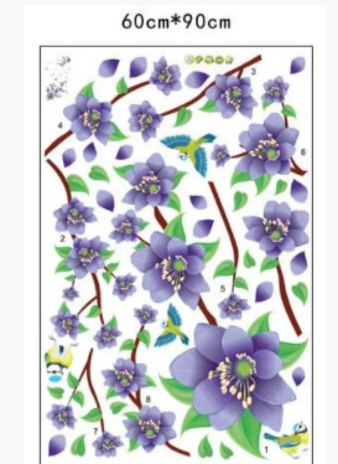 Наклейка для декору стін Квітуча гілка Київ - фото 5