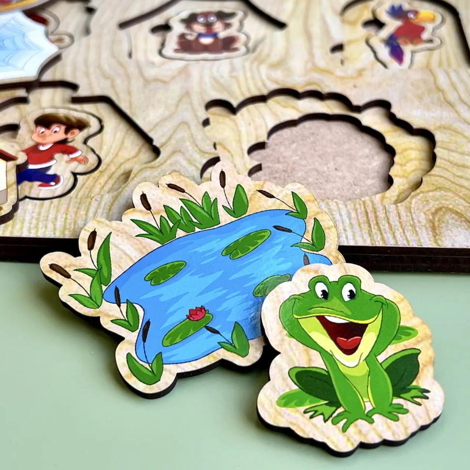 Деревянный пазл-вкладыш 