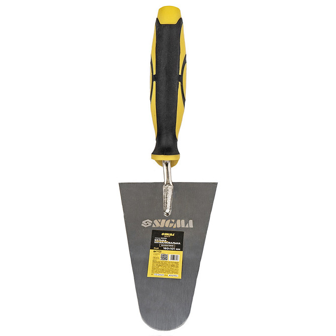 Кельма неіржавка шпаклювальна заокруглена Profi 160×101мм SIGMA (8327011) Київ - фото 4