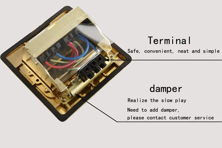 LIVOLO Розетка підлогова подвійна LIVOLO золота, вбудована у підлогу, для кухні, офісу чи конфе Коломыя - изображение 5