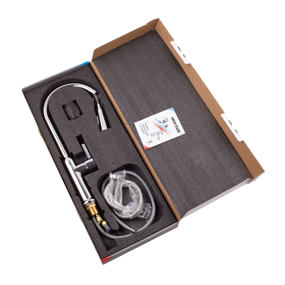 Кухонный смеситель Mixxus Premium PULL 014 с выдвижным изливом MI6958 Харьков - изображение 5