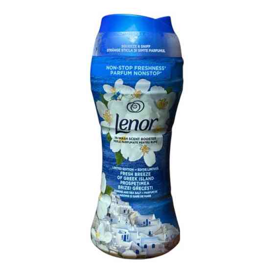 Lenor Кондиціонер для білизни в гранулах Свіжий бриз грецького острова 195 г Гостомель