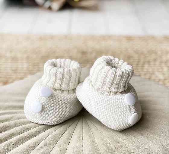 В'язані пінетки для малюків "Little step" 3 - 6 міс. Kid's Fantasy Молочний Кривий Ріг