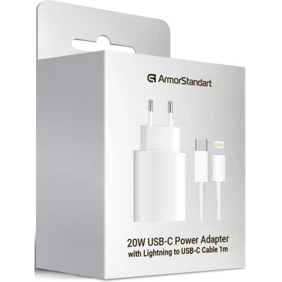 Зарядний пристрій Armorstandart AMHJ83 20W USB-C White + cable USB-C to Lightning (ARM77724) Вінниця - фото 8