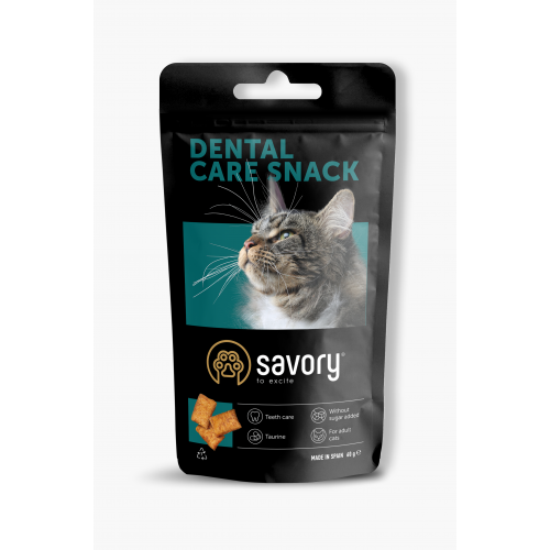 Хрумкі ласощі Savory Snack Подушечки для заохочення котів, здоров’я зубів, 60 г Київ