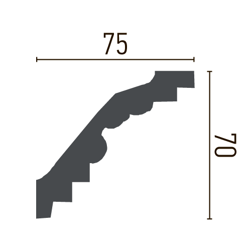 Карниз полиуретановый с орнаментом Gaudi Decor C 173 Днепр - изображение 2