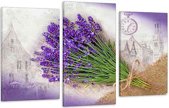 Модульная картина в гостиную / спальню Лаванда Art-617_3 Киев
