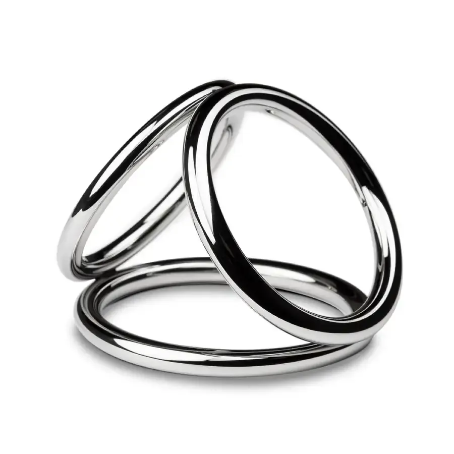 Потрійне ерекційне кільце Sinner Gear Unbendable – Triad Chamber Metal Cock and Ball Ring – Large Львів - фото 1