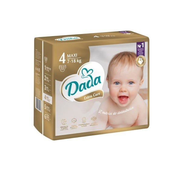 Подгузники для детей Dada Extra Care 4  (7-18 кг), 33 шт Львов - изображение 1
