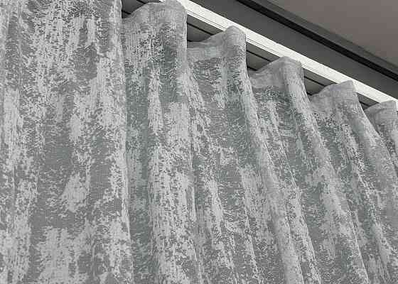 Тюль жаккард, коллекция «Мрамор Al-1», цвет серый 1664т Киев