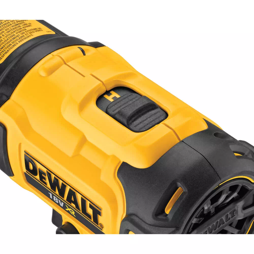 Аккумуляторный промышленный фен DeWALT DCE530N : 18 В, 290°С/530°С, 190 л/мин, без АКБ Киев - изображение 5