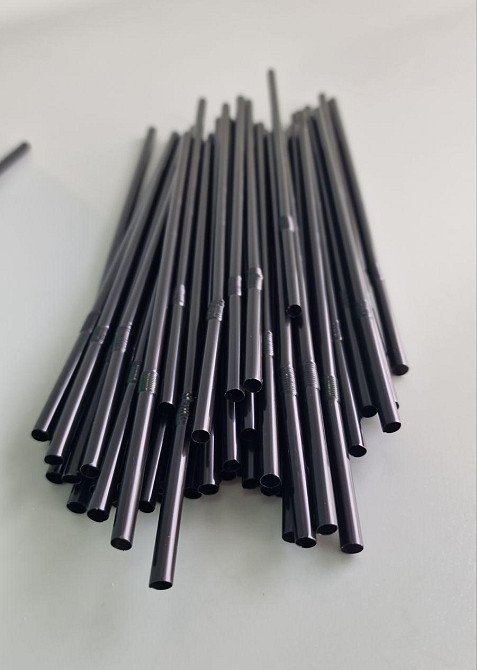 Трубочка d4.8-21см у індивід. упаковці Чорна гофра (200 шт) Харків - фото 2