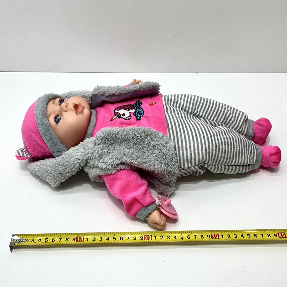 Лялька-пупс м'яконабивна з соскою та звуковими ефектами укр мова Вид 2 (M 5424 UA) Чернігів - фото 8