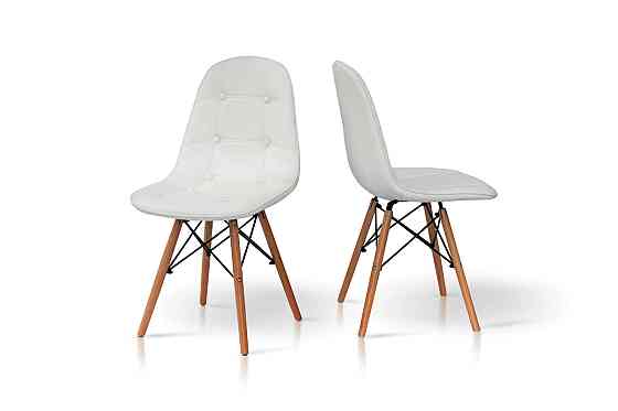 Стілець ДЖАСТІН, шкірзам білий Київ