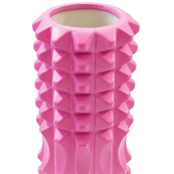 Масажний ролик (роллер) PowerPlay 4405 EVA Massage Рожевий Roller  (33x12см.) Кам'янське