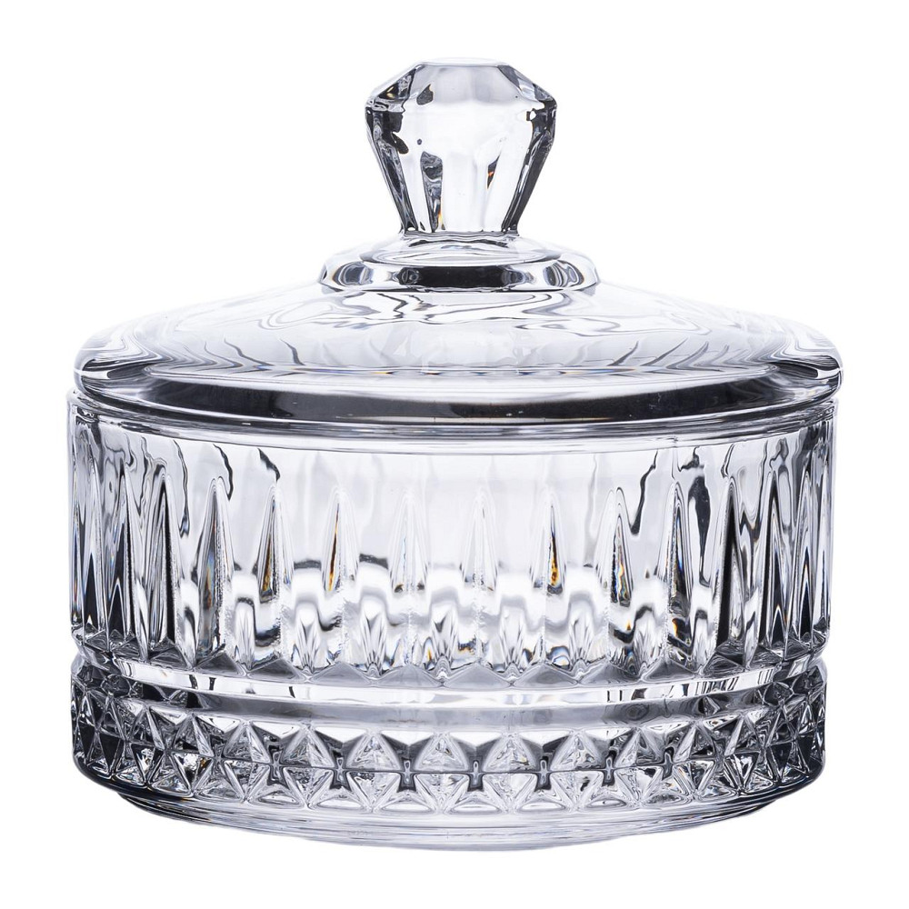 Yiwu Цукерниця з кришкою скляна Ø 10 см кругла HP-YH-72 Киев - изображение 1