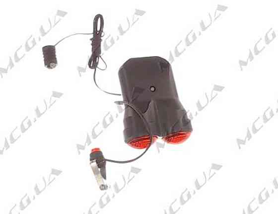 Стоп-сигнал (в сборе) велосипедный (универсальный) (двойной, 1+1 LED) (mod 555) KL Мукачево