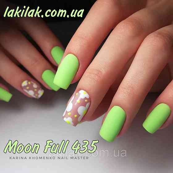 Гель-лак Moon Full Breeze color №435 яскравий салатовий 8 мл Херсон