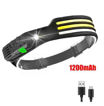 Налобний ліхтар COBA CB-689-3 акумуляторний з датчиком руху Коломия