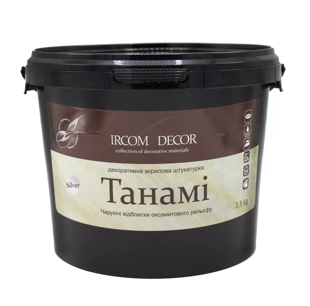 Декоративна штукатурка Ircom Decor Танамi срiбло 3,5 кг Киев - изображение 1
