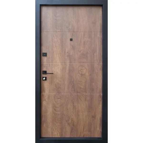 Входные двери Форт-М Трио Квадро спил дерева коньячный 960 Киев - изображение 2