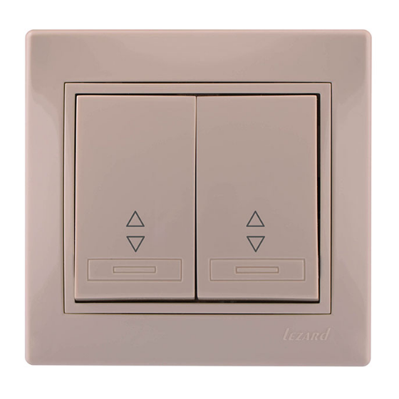 MIRA крем Вимикач внутрішній прохідний 2кл зі вставкою Лезард Житомир - изображение 1