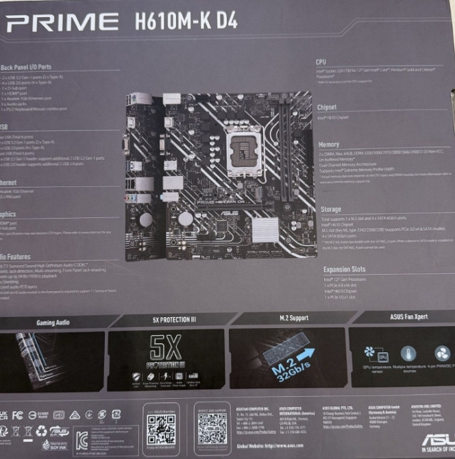 Материнська плата ASUS PRIME H610M-K D4. Харків - фото 1