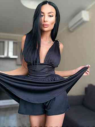 Женское летнее мини платье-комбинезон из микродайвинга 42/44, Черный Одесса