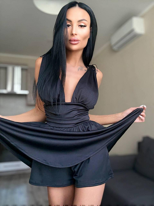 Женское летнее мини платье-комбинезон из микродайвинга 42/44, Черный Одесса - изображение 4